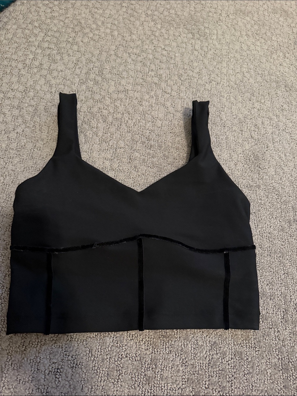 Black YPB V-Neck Crop Tank Top Workout